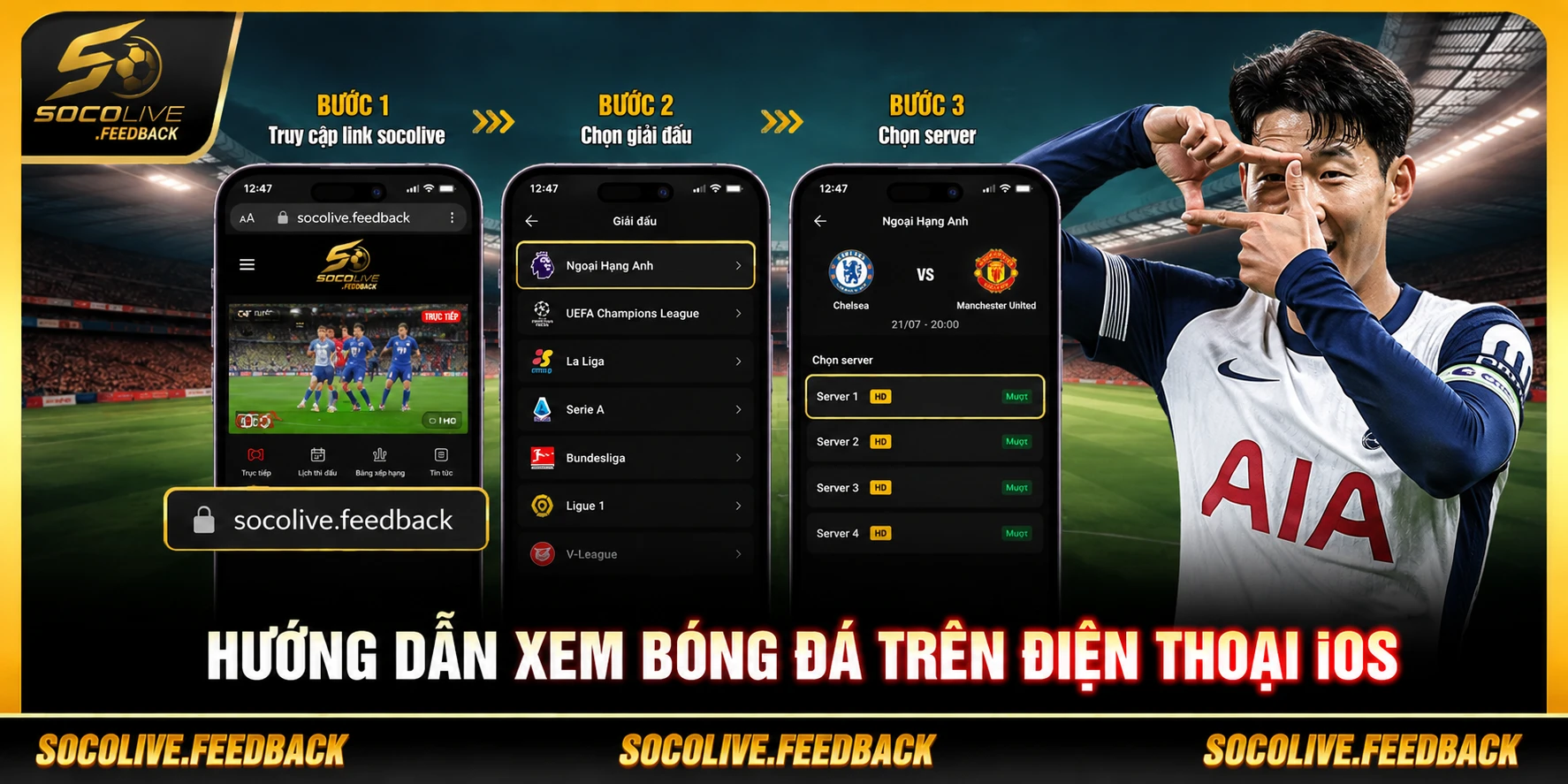 Hướng dẫn xem bóng đá trên điện thoại iOS
