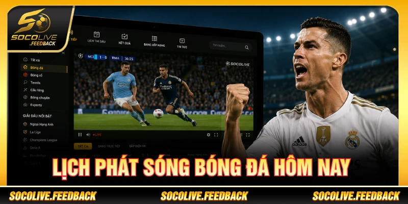 lịch phát sóng bóng đá hôm nay
