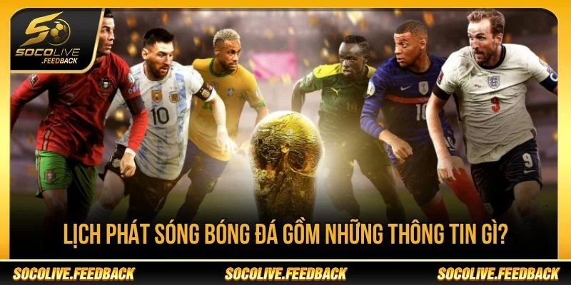 Lịch phát sóng cung cấp nhiều thông tin quan trọng về trận đấu