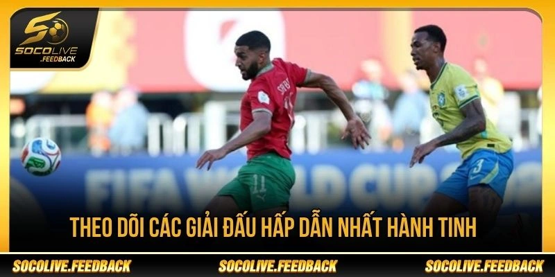 Theo dõi các giải đấu hấp dẫn nhất hành tinh Theo dõi các giải đấu nổi bật trong lịch thi đấu bóng đá hôm nay