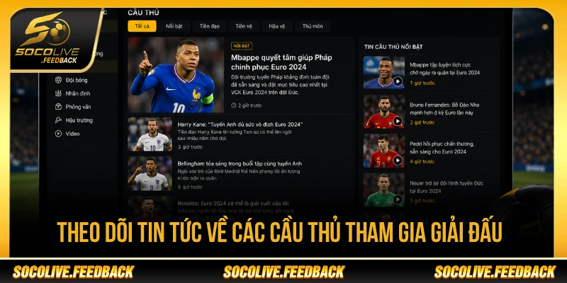 Euro - Lịch Thi Đấu, Kết Quả Và Tin Bóng Đá Châu Âu Theo dõi tin tức cầu thủ tại giải đấu Euro